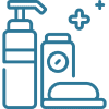 Soap and shampoo icon