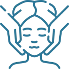 Facial massage line art icon